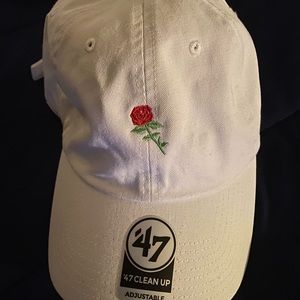 white 47 adjustable clean up hat